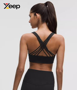 เสื้อชั้นในกีฬาโยคะคุณภาพสูงสำหรับผู้หญิง XEEP รุ่น XC-SB-122 แบบเรียบง่าย ระบายอากาศได้ดี สายปรับได้ แผ่นรองถอดออกได้ รองรับได้ดีเยี่ยม แห้งเร็ว - Product Image 2