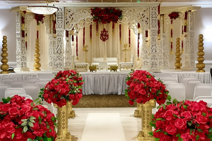 Panneaux de fond découpés au laser pour scène de réception, style impérial, élégants, professionnels, sur mesure, légers, prix usine, États-Unis - Product Image 4