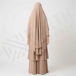 Abaya Jilbab para Mujer, Color Personalizado, Vestido Musulmán Informal y Modesto de Dos Piezas, Cintura Elástica Personalizada, Conjunto de Ropa Islámica a la Moda - Product Image 2
