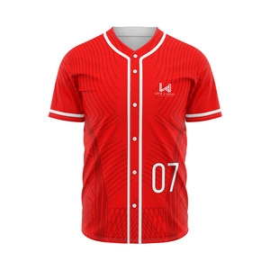 Camisetas de Béisbol Personalizadas para Hombre, Impresión Serigráfica Frontal, Logotipo Personalizado, Manga Corta, Cierre de Botones, Transpirables, Secado Rápido, Tallas Grandes - Product Image 4