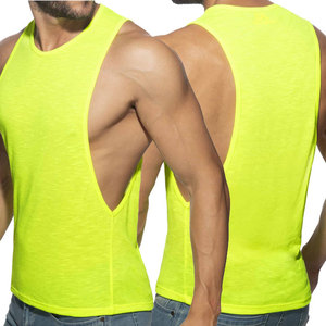 High Street <b>Men</b> Seamless Custom Color Knitted Tank Top Side Off Cut Sporty Vest Lightweight Running <b>Singlet</b> Muscle Top - Product Image 5