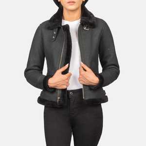 FITME SPORTS Top Selling <b>Women's</b> Genuine Sheep Leather <b>Jacket</b> High Quality Eco-Friendly Breathable Quick Dry <b>Lightweight</b> Knitted - Product Image 1