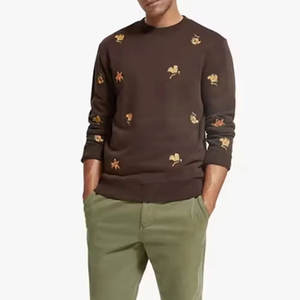 Sudadera Bordada para Hombre, Ropa de Invierno para Exteriores, Hecha de Algodón y Poliéster - Product Image 1