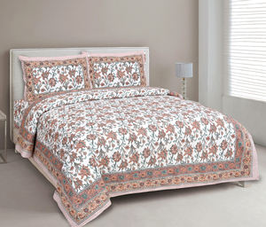 Sábana Plana de Algodón 200 Hilos con Estampado Floral Clásico Hecho a Mano, Ecológica, Suave para la Piel, Lavable, para Todas las Estaciones - Product Image 1