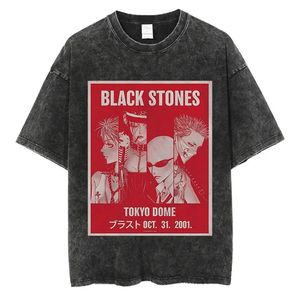 เสื้อยืดคอตตอนคุณภาพสูงสั่งทำพิเศษ ลายกราฟิกปลาญี่ปุ่น สไตล์สตรีทแวร์ ทรงหลวม ผลิตโดยผู้ผลิต - Product Image 2