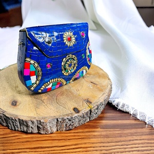 Luxury Crafts Natural Handmade <b>Silver</b> Metal Clutch Reasonably Priced Evening <b>Bag</b> Design - Product Image 2