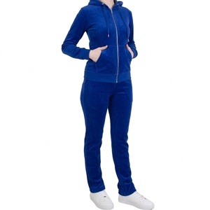<b>Women</b> Cotton Blend Tracksuit Crewneck Sweatshirt Straight Leg Pants Casual Two Piece Matching <b>Lounge</b> Wear Set - Product Image 4