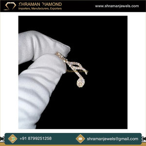 SHRAMAN JEWELS Collier Pendentif Minimaliste Note de Musique en Or Massif 14K avec Diamant Naturel Brillant, Unisexe, pour Amateurs de Musique - Product Image 4