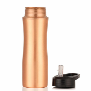 Juego de Botellas de Cobre Pulido Natural Ecológico de Gran Capacidad, Bebedero Metálico Saludable Único con Asa para Beber Directamente, Apto para Líquidos Calientes - Product Image 3