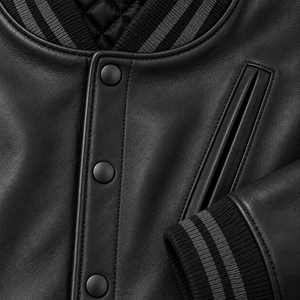 Chaqueta de Cuero Genuino para Hombre, Estilo Motero Clásico, con Cierre Frontal Completo y Ajuste Cómodo para Moda Casual Urbana - Product Image 5