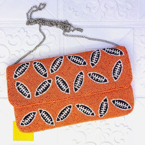 Pochette à main perlée pour femme, sac de soirée perlé fait main avec motif feuille, pochette d'épaule tendance pour soirée - Product Image 3