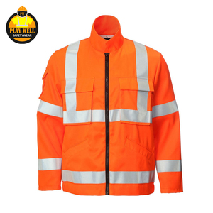 Vêtements de travail haute visibilité personnalisés, veste de sécurité réfléchissante imperméable d'hiver haute visibilité - Product Image 6