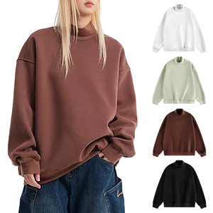 เสื้อคอเต่าผู้ชายแบบสั่งทำพิเศษ ผ้าเทอร์รี่ปักลาย หนานุ่ม สวมใส่สบาย ทันสมัย น้ำหนักมาก สีพื้น ทรงปกติ 100% ออร์แกนิค - Product Image 1