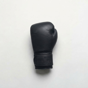 Wholesale Custom Logo <b>Black</b> Leather Boxing Gloves  OEM Professional Training Sparring Gear 8oz Size YM-BG-54 - Product Image 2