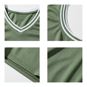 เสื้อบาสเก็ตบอลแขนกุดผู้ชายขายส่ง ผ้าตาข่าย ระบายอากาศ แห้งเร็ว เสื้อกีฬาแบบไม่มีแขน สั่งซื้อจำนวนมาก - Product Image 5