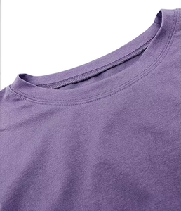Camiseta de Algodón Morada para Hombre, de Alta Calidad, Estilo Casual, Holgada, Cuello Redondo, Manga Corta, para Verano - Product Image 5