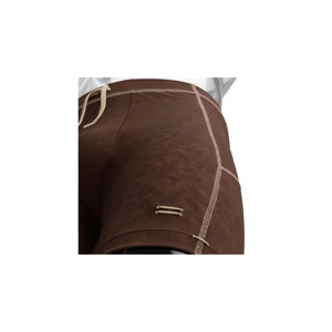 Shorts Bermuda Homme Marron Uni Taille Mi-Haute avec Cordon de Serrage Grande Taille Décontracté en Tricot Spandex Nylon - Product Image 6