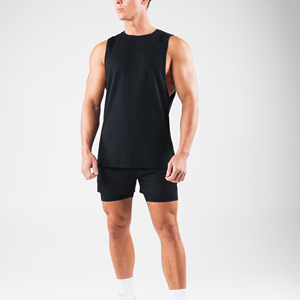 Men's chasala Tank Tops Gym Exercise Fitness Sports <b>Vest</b> with Wide Shoulder Round Neck Sleeveless Shirt Casual Wear Tank Tops - Product Image 6