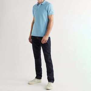 เสื้อโปโลผู้ชายผ้าฝ้ายถักปักลาย 100% - Product Image 6
