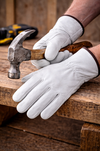 Gants de travail en cuir en gros, étiquette privée OEM, gants de sécurité durables pour la construction, la menuiserie et l'industrie - Product Image 2