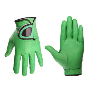 Custom Logo Golf Gloves Wholesale Golf Gloves Suppliers Premium Cabretta Leather Breathable Anti Slip Adjustable Wrist <b>Strap</b> - Product Image 1