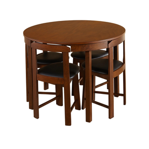 Modern Compact Round <b>Dining</b> Set Wooden <b>Space</b> <b>Saving</b> <b>Dining</b> <b>Table</b> Minimalist Apartment Furniture - Product Image 2