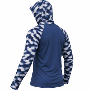 Wholesale Men Fishing <b>Hoodie</b> <b>UV</b> <b>Protection</b> Long Sleeve Construction Work Wear Shirt Integrated Face Gaiter Custom Mens <b>UV</b> <b>Hoodie</b> - Product Image 4