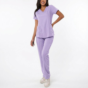 OEM Custom Nurse <b>Scrubs</b> <b>Set</b> Breathable Medical Uniform Comfortable Hospital Workwear Wholesale Pricing Nurse <b>Scrubs</b> <b>Set</b> - Product Image 1