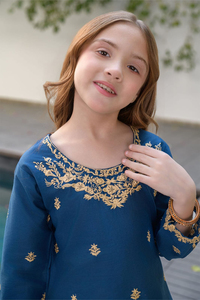 Costumes d'été pour enfants en coton brodé de dentelle, ornés de sequins, avec col asymétrique et boutons, écologiques, naturels et luxueux - Product Image 3