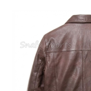 Veste en cuir pour homme sur mesure, veste en cuir de motard marron, fabricants de vestes en cuir de motard, haute qualité, prix bas - Product Image 6