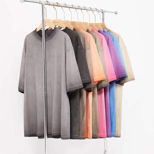 เสื้อยืดคุณภาพสูง 230gsm ผ้าฟอกกรด ทรงโอเวอร์ไซส์ คอกลม แขนสั้น สไตล์วินเทจ สำหรับผู้ชาย เหมาะสำหรับใส่เล่นกีฬา ลายพิมพ์เรียบ - Product Image 6