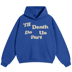 Sudadera con capucha de color personalizado para hombre 100% algodón polar invierno bordado hombro caído manga larga - Product Image 1