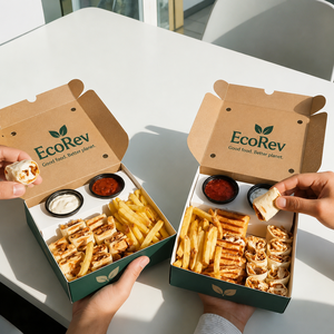 Custom Disposable Biodegradable Eco-Friendly Shawarma Wrap Hummus Snack Chips Sauce Packaging Brunch Fries Grazing Platter Food - Product Image 1