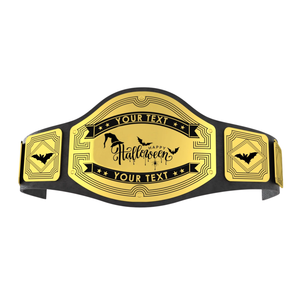 Cinturón de Campeón de Halloween de Buena Calidad, Personalizado con Diseño de Calabaza y Murciélago, Cinturones de Lucha Libre para Fanáticos - Product Image 1