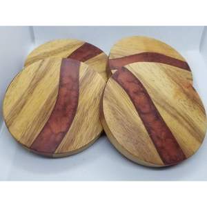 Modern Stylish Resin <b>Wooden</b> Coasters Trendy <b>Table</b> <b>Mats</b> & Pads for Stylish Interior Design - Product Image 5