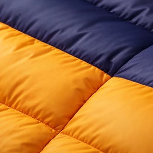 Mens Color Block Hooded <b>Puffer</b> <b>Jacket</b> Navy <b>Yellow</b> Waterproof Windproof Winter Custom OEM ODM Front Logo - Product Image 6