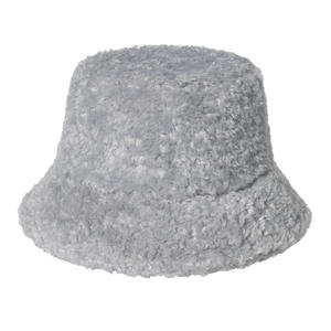 Sherpa Unisex Plush <b>Warm</b> Bucket <b>Hat</b> with Fashionable Embroidery Winter Wool Sheep Brim for Cycling Fishing Adult Sports - Product Image 6