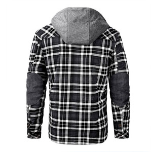 Veste à carreaux personnalisée de haute qualité, vêtement d'extérieur chaud et épais pour l'hiver, en polaire pour homme, grande taille, coupe-vent vintage, nouvelle mode, chemise en flanelle - Product Image 4