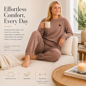 Ensemble de survêtement pour femme de qualité supérieure, doux, deux pièces, pour un usage quotidien décontracté, les voyages et les week-ends relaxants. - Product Image 4