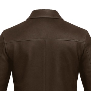 Manteaux et vestes d'hiver pour hommes en cuir véritable, coupe-vent, doublure Sherpa, sportifs, avec logo personnalisé sur le devant, votre propre design, pour l'extérieur - Product Image 4