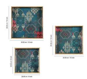 Bandeja de Servir Multifuncional Moderna de MDF, con Patrón Decorativo Impreso, Duradera, Ligera, Apta para Lavavajillas, Fácil de Limpiar, para Cocina y Hogar - Product Image 3