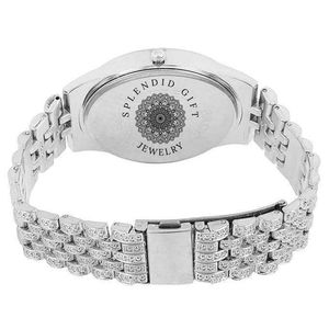 Reloj de Lujo para Hombre, con Cristal de Zafiro, Esfera de Moissanita Plateada, Movimiento ETA de 28 mm, Cierre Oculto, un Splendid Gift Jewelry - Product Image 6