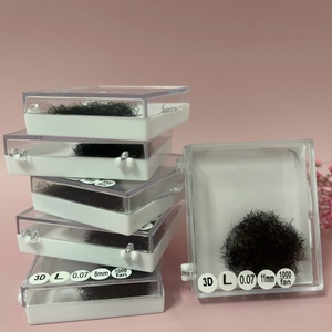 Premade Volume 3D 4D 5D Silk Lash Fans Bandeja individual Bandejas de pestañas clásicas Venta al por mayor Rapid Fan Lash con CC/DD Curl - Product Image 2