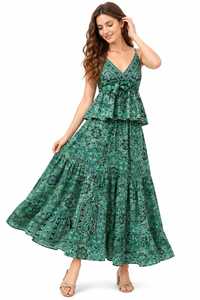 Plus Size Silk <b>Hawaiian</b> Polynesian Tribal Pattern Women's Maxi <b>Dress</b> Summer Party Holiday Wear - Product Image 2