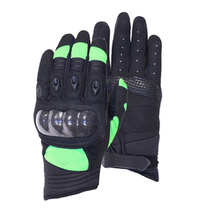 Gants de moto unisexes en cuir pour écran tactile, couleur unie, très demandés, pour la course et le motocross - Product Image 2