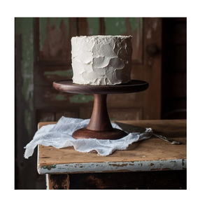 Support à gâteau rond en bois avec dôme en acrylique, idéal pour les fêtes d'anniversaire, support à gâteau en bois à prix abordable - Product Image 4