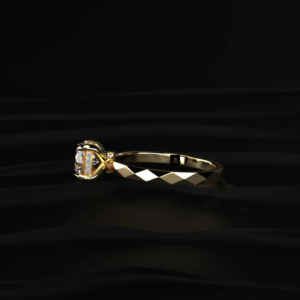 Bague de fiançailles solitaire en diamant rond brillant cultivé en laboratoire, certifié IGI, couleur D à F, 1 carat, or jaune, blanc ou rose - Product Image 2