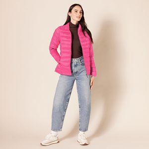 Custom Made Women's Puffer Jacket <b>Thick</b> Bubble <b>Winter</b> <b>Coat</b> with Private Label Regular Fit Solid Color Polyester Wadding - Product Image 4