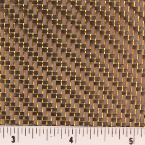 Tela de fibra de carbono con brillo dorado, tejido de sarga - Product Image 4
