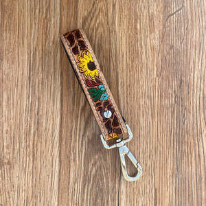 Porte-clés en cuir de vachette fabricant porte-clés en gros porte-clés personnalisé usiné à la main porte-clés promotionnel en cuir véritable femmes porte-clés - Product Image 4